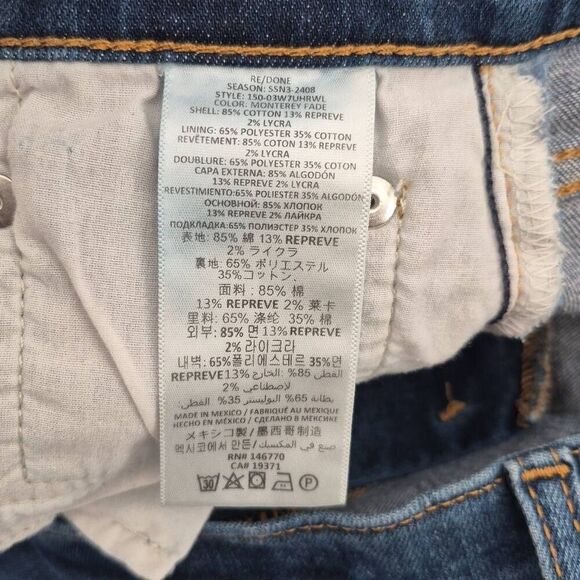 RE/DONE 70s Ultra High Rise Wide Leg Jeans Size 29 - Picture 10 of 11